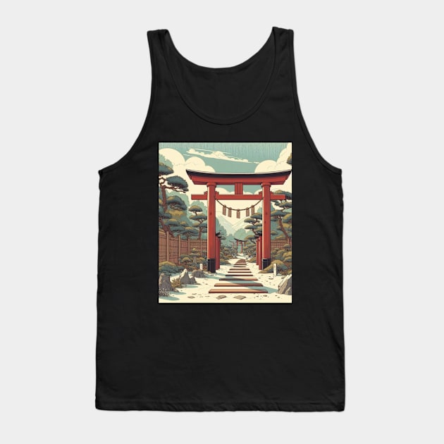 Torii Gate Japan - Lofi Art Tank Top by AnimeVision